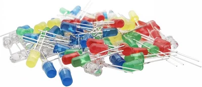 Paquete de kit surtido de luces de diodo LED de 5 mm (5 colores X 20 piezas) (ro difuso Foto 1 de 4