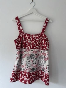 Red & Floral Patterned Strappy Top โ Debenhams Collection (Size 14 / EUR 42) - Picture 1 of 5