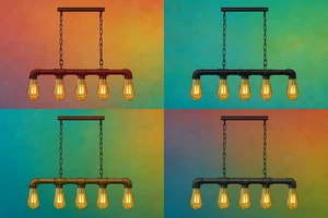 Vintage Steampunk Decken Leuchten Eisenrohr Hänge Hängelampe E27 UK - Bild 1 von 42