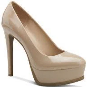 Mujer Thalia Sodi Beige Plataforma Acolchada Stasia Puntera Almendra Zapatos de Bomba Talla 7.5 - Imagen 1 de 8