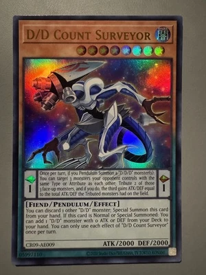 YUGIOH D/D COUNT SURVEYOR ASIA ENGLISH EDITION CR09-AE009 ULTRA RARE - Image 1 of 3