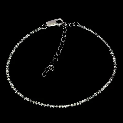 Pulseira de prata esterlina 925 safira azul redonda corte diamante joias 7 - Imagem 1 de 4