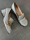 Gucci Silver GG marmont shoes size 39