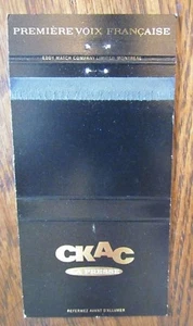 RADIO STATION MATCHBOOK COVER: CKAC & LA PRESSE NEWSPAPER -K14 - Picture 1 of 1
