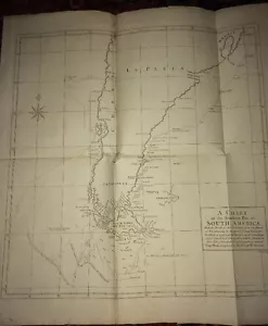 CARTE DE LA PARTIE SUD DE L'AMERIQUE DU SUD, XVIIIéme. - Picture 1 of 3
