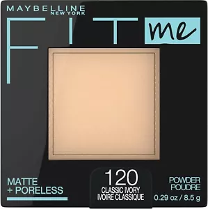 Maybelline New York Fit Me Matte & Poreless Pressed Powder Classic Ivory 120 - Picture 1 of 8