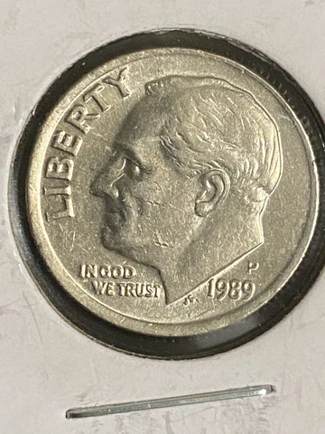 1989 P Roosevelt Dime Error Coin #82 Cover