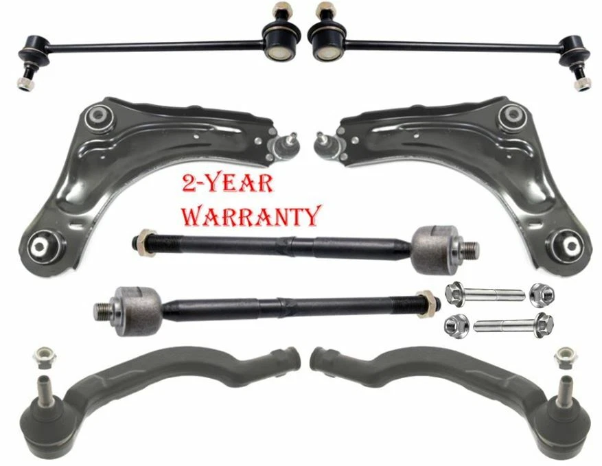 BRAZO DE CONTROL DELANTERO + BARRA DE AMARRE + EXTREMO DE CREMALLERA Y ESLABÓN DE CAÍDA Se adapta a RENAULT MEGANE III 08-20 Foto 1 de 1