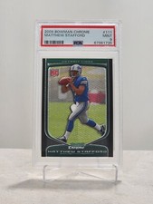 2009 Bowman Chrome #111 Matthew Stafford rookie card RC PSA 9 MINT Lions Rams