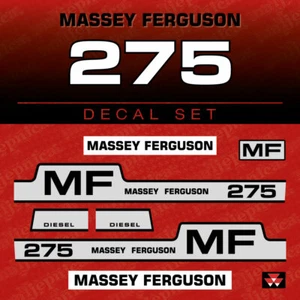 Massey Ferguson 275 MF DIESEL Tractor Aftermarket Decal Sticker Aufkleber Set - Picture 1 of 2