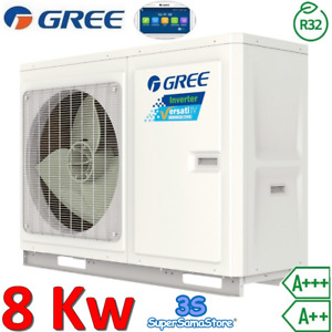 3S POMPE À CHALEUR AIR EAU MONOBLOC GREE VERSATI IV - R32 8,0 KW 1 PH