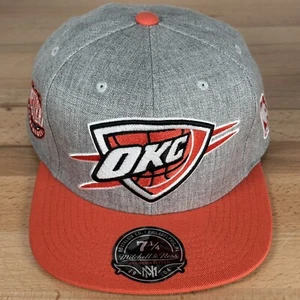 OKC Thunder New Era Fitted Hat 7 1/4 Kevin Durant Gray/Orange Great Condition - Picture 1 of 8