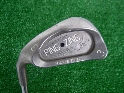 Ping Zing 3 Iron 21 Degree Black Color Code Karsten Steel KT-M Shaft LEFT HAND  - Image 1 of 4