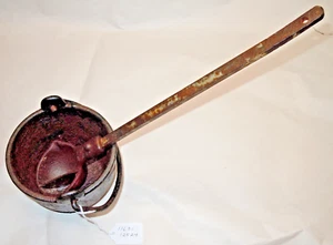 Hierro fundido 5" de diámetro. Olla y 2-7/8" de diámetro Cucharón para plomo de fusión para hundidores/disparo - Imagen 1 de 6