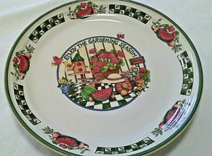 International Tableworks Enjoy the Gardening Season Salad Plate 7 5/8" Stoneware - Picture 1 of 10