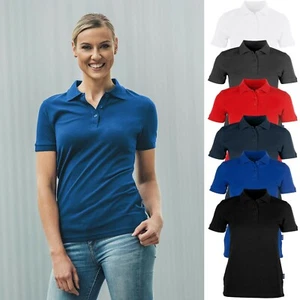 Polo elástico mujer piqué polo antipilling talla grande XS-5XL - Imagen 1 de 11