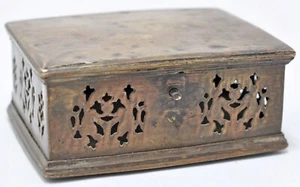 Antique Brass Betel Nuts Supari Box Original Old Hand Crafted Engraved - Picture 1 of 10