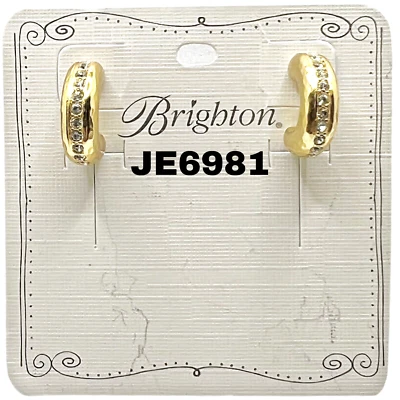 Pendientes de aro Brighton Royale cristal poste oro cepillado JE6981 NUEVOS CON ETIQUETAS Foto 1 de 3