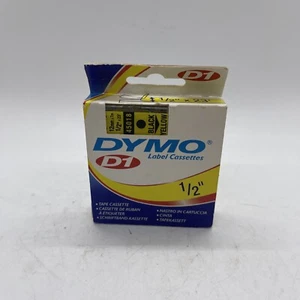 D1 Standard Etiketten 1/2" schwarz auf gelb - Bild 1 von 3