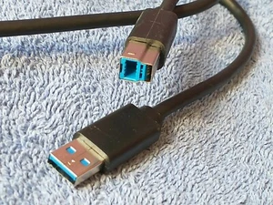 5.5-Foot USB 3.0 Cable USB-A to USB-B [Type A/B - M/M - Super Speed] - Picture 1 of 4