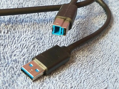 5.5-Foot USB 3.0 Cable USB-A to USB-B [Type A/B - M/M - Super Speed] - Image 1 of 4