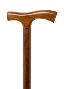 Economy Brown Beech Derby Handle Cane Walking Stick Everyday Use Rubber Ferrule - Picture 1 of 2