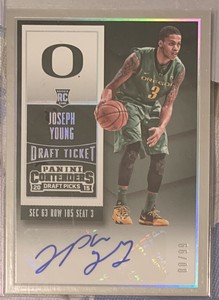 Joseph Young Oregon Basketball Autograph Auto Panini Rookie Card Dana Altman /99