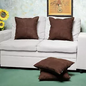 Genuine Lambskin Leather Pillow Cover Sofa Cushion Case Living Room & Bedroom - Picture 1 of 8