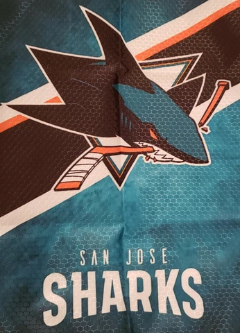 San Jose Sharks Drawstring Back Pack / Strap Pack (approx. 16" × 13") Cover