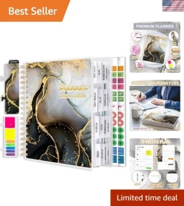 Elegant 18-Month Academic Planner 2025-2026 with Stickers & Pocket Folder','r... - Picture 1 of 10