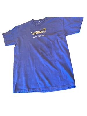 Life is Crap Blue Speeder Cop Police T Shirt Short Sleeve Size Large - Image 1 of 4