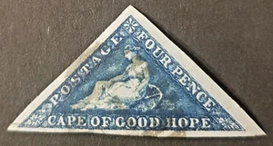 CAPE OF GOOD HOPE: 1864 4d (SG 19d), Watermark Sideways, Choice VFU. A gem! - Picture 1 of 2