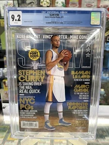 Graded CGC RARE 2015 SLAM Magazine #186 Stephen Curry Warriors Steph Curry 9.2 - Picture 1 of 2