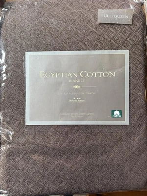 NEW Berkshire Blanket 100% Egyptian Cotton Full Queen Espresso Brown - Image 1 of 3