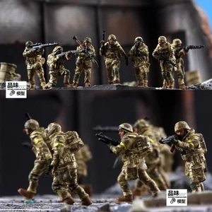 1/72 Painted 7-persons Heavy Firepower Combat Squad Soldier Military Model - Picture 1 of 7