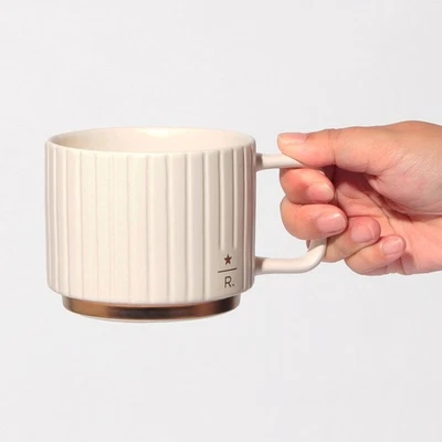 Taza Starbucks Japón ❤️ 2025 Starbucks Reserve Rayas Blanca 355 ml Foto 1 de 2