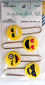 The Paper Studio AGENDA 52 Paperclips - SMILEY FACES - 4 pcs - Picture 1 of 2