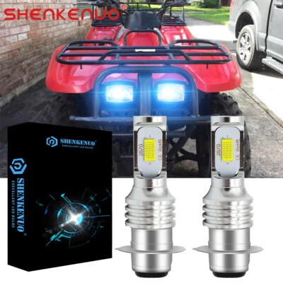 Kit de faros LED H6 8000K azul 2 bombillas para Kawasaki Prairie 300 400 1999-2002 Foto 1 de 4