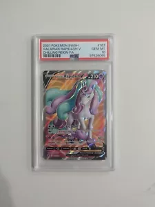 Galarian Rapidash V 167/198 Full Art Chilling Reign 2021 Pokemon PSA 10 - Picture 1 of 2
