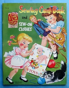 VINTAGE - SEWING CARD BOOK and SEW ON CLOTHES - LOWE - #2556 - 1953 - UNUSED - Picture 1 of 5