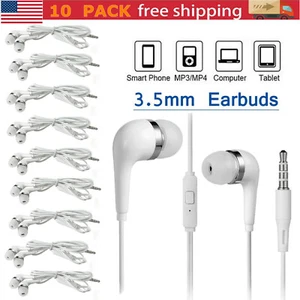 10X Douszny zestaw słuchawkowy Słuchawki Słuchawki Słuchawki douszne 3,5 mm z mikrofonem do Samsung iPhone LG - Zdjęcie 1 z 11