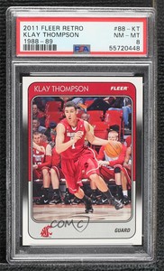 2011-12 Fleer Retro 1988-89 Design Klay Thompson #88-KT PSA 8
