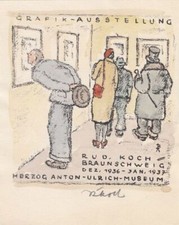 Rudolf Koch Lithograph Advertising 1902-1985 Visitors Exhibition