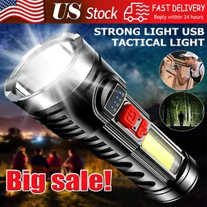 Super Bright 999000000 LM LED Torch Tactical Flashlight Lantern Rechargeable US - Picture 1 of 19