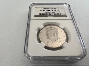 2009-S CLAD KENNEDY HALF DOLLAR  NGC PF70 ULTRA CAMEO BROWN LABEL "TOP POP" - Picture 1 of 4