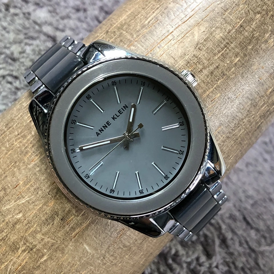 Anne Klein Women AK/3215 Fashion Gray Dial Two Tone Quartz Analog 37mm Watch 7" - Image 1 of 4