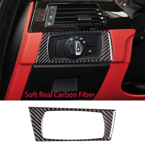 Kit de ajuste del panel del interruptor del faro interior de fibra de carbono real para BMW E92 M3 2007-2013 - Imagen 1 de 8