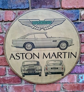 Aston Martin DB Wooden Wall Plaque Sign Man Cave Workshop Garage James Bond New - Picture 1 of 3