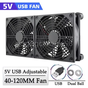 Bricolage PC Refroidisseur Routeur TV Box Ventilateur de Refroidissement Sans Fil Silencieux Son DC 5V USB Alimenté - Photo 1/28