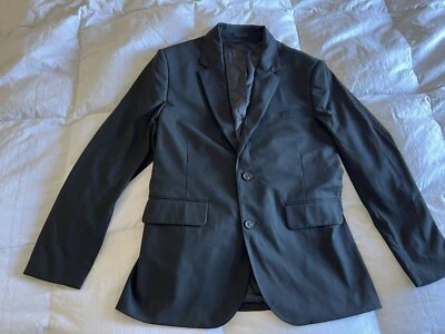 Abercrombie & Fitch Mens A&F Collins Tailored Slim Fit Blazer Jacket 40 R Black - Image 1 of 4